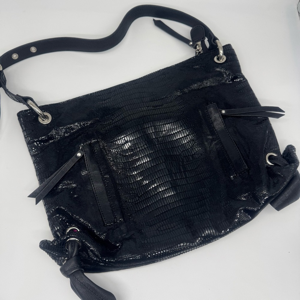 Chez Leather Textured Hob Bag